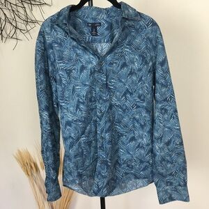Blue GAP CLASSIC FIT MENS BUTTON DOWN SHIRT